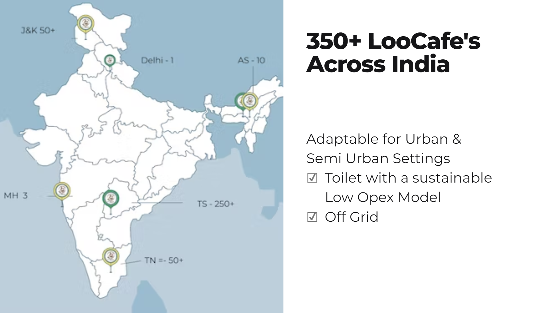 Map illustrating cities represented in LooCafe's published field archive